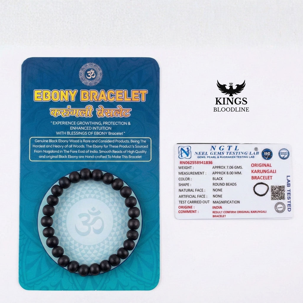 Karungali Bracelet – Black Ebony Wood | Lab Tested