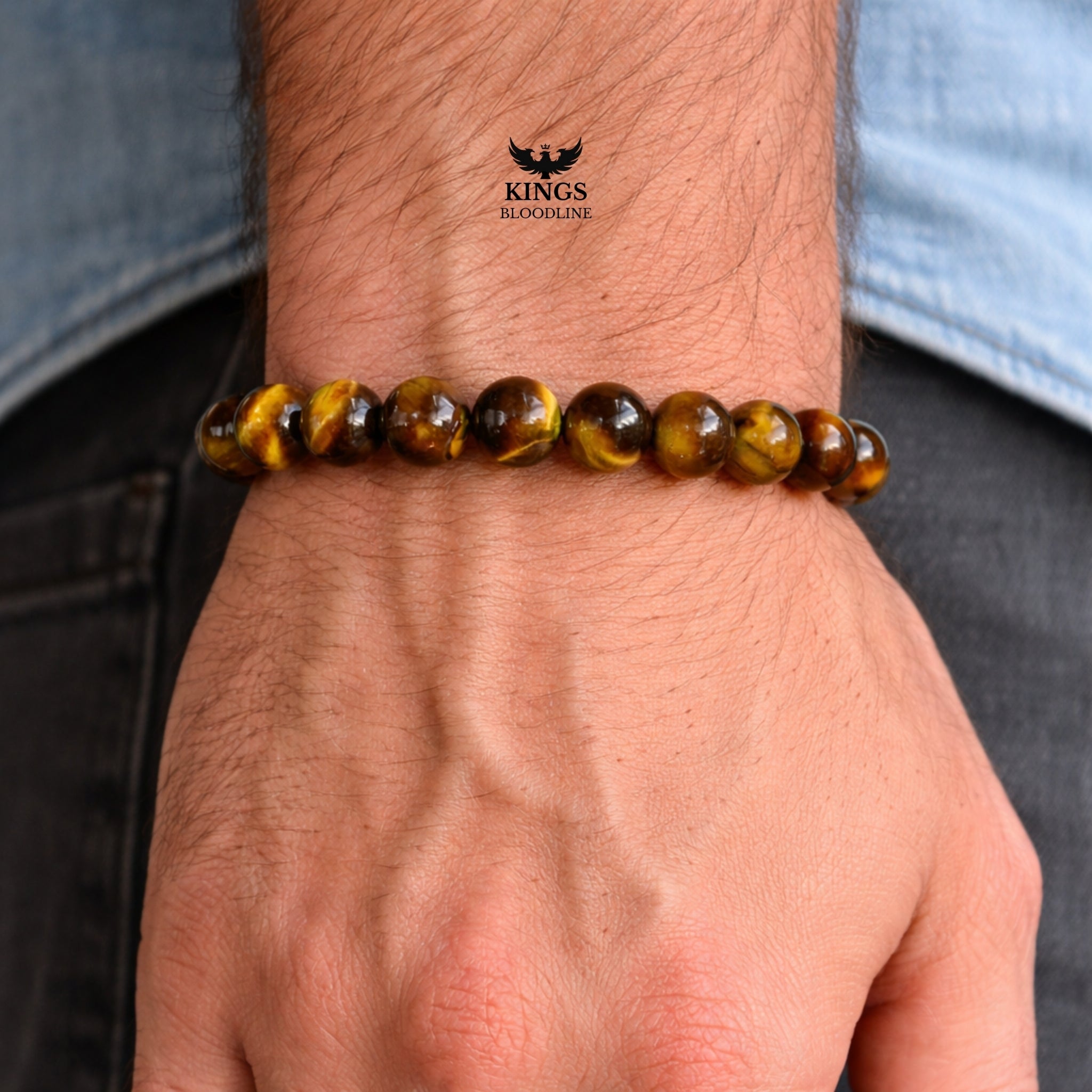 Tiger Eye Bracelet for Men | Natural Stone Beaded Bracelet