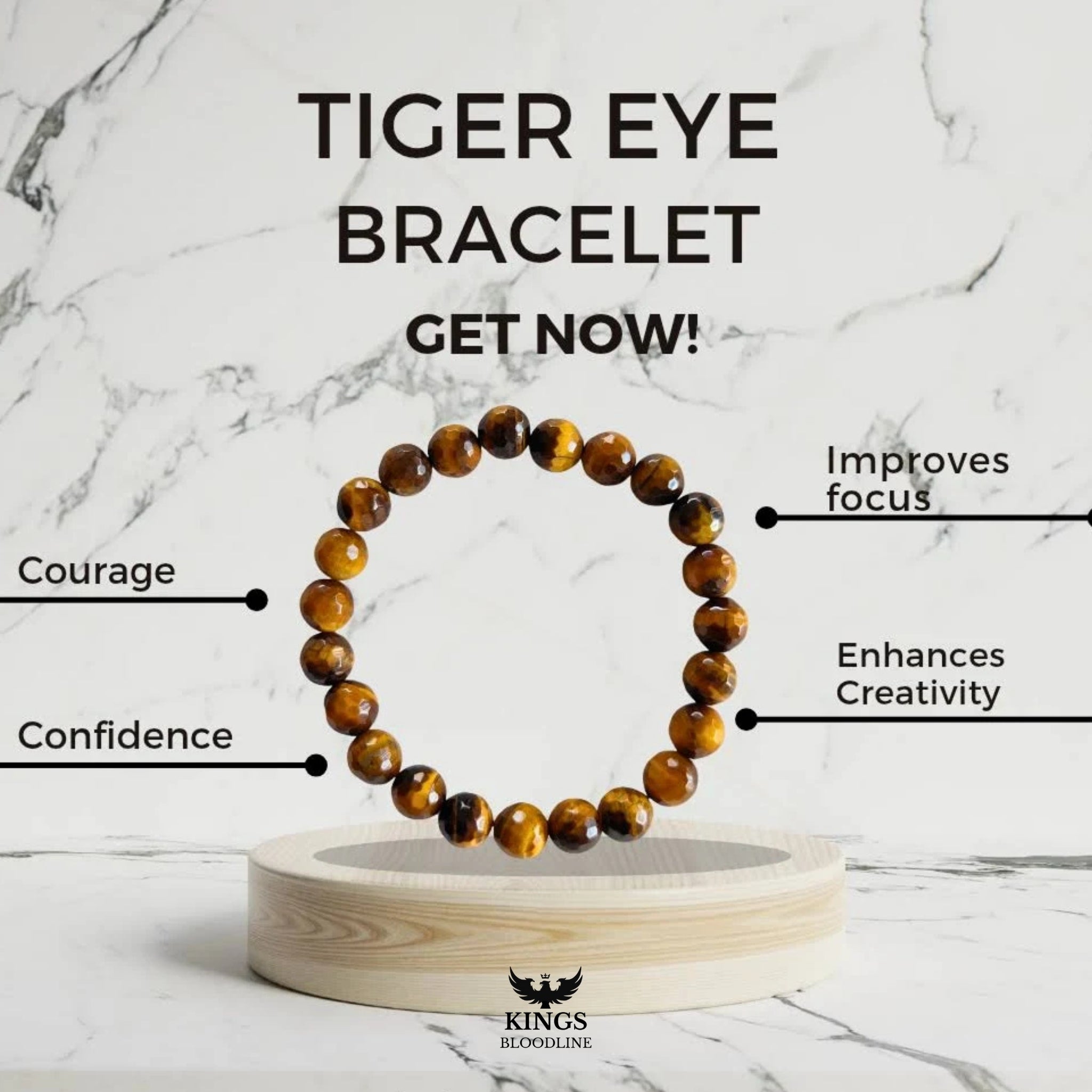 Tiger Eye Bracelet for Men | Natural Stone Beaded Bracelet