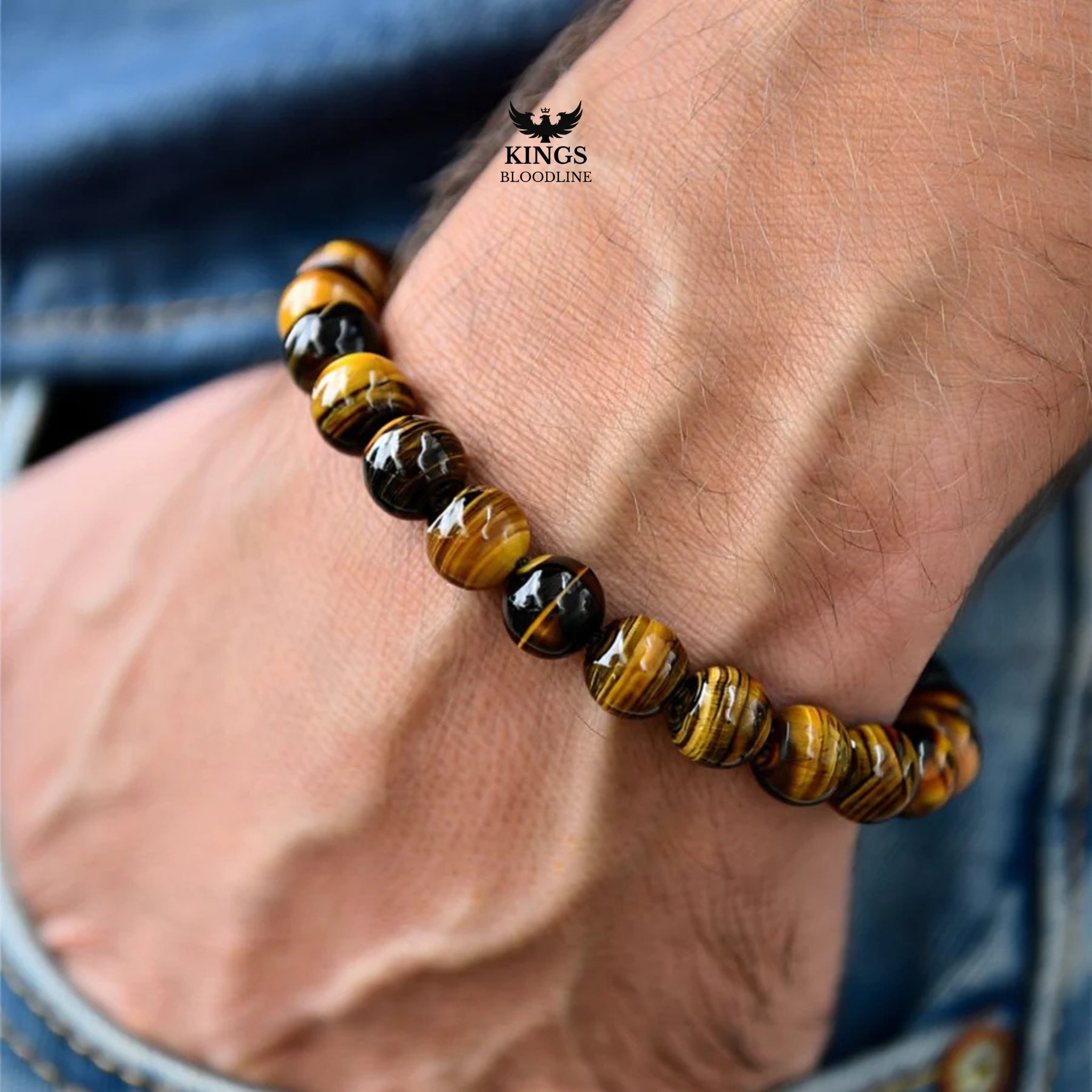 Tiger Eye Bracelet for Men | Natural Stone Beaded Bracelet