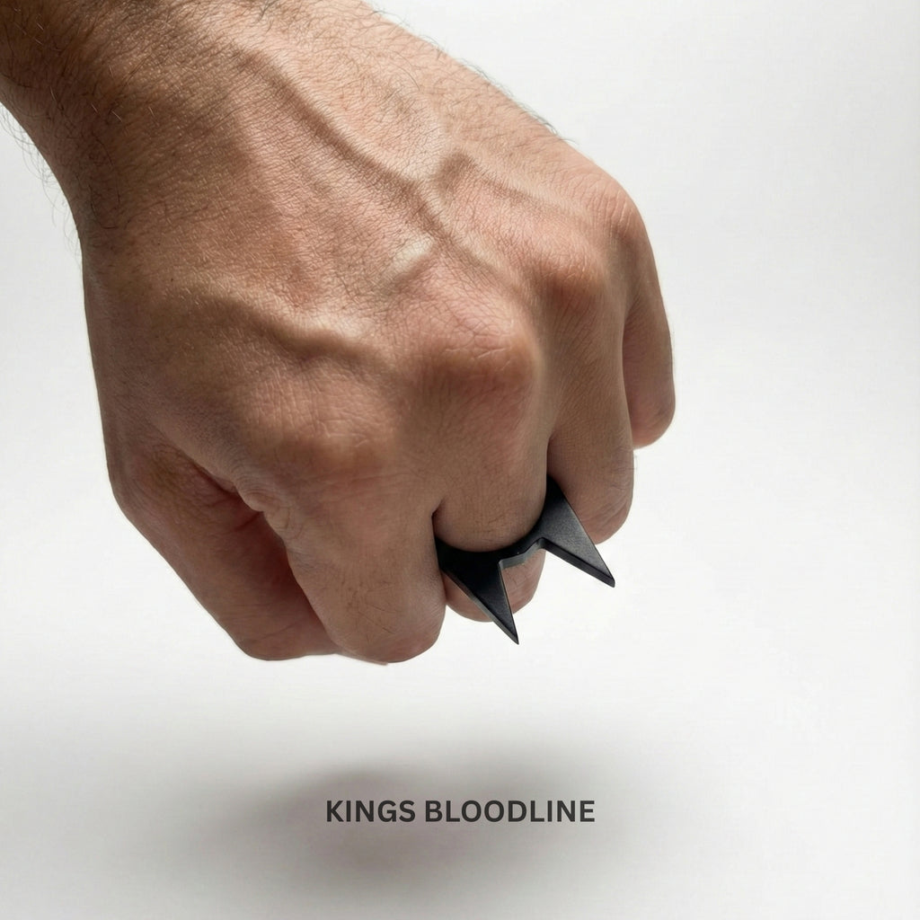 Batman self defence rings black on hand