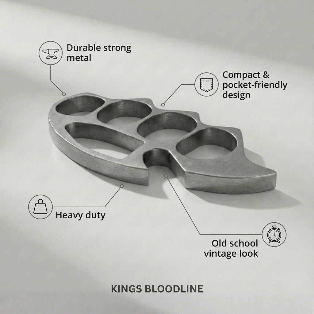 Iron metal gangster knuckle infographics