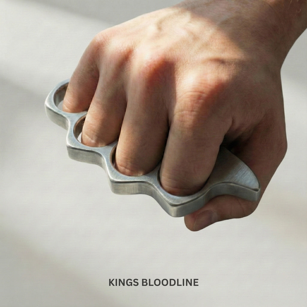 Iron metal gangster knuckle on hands