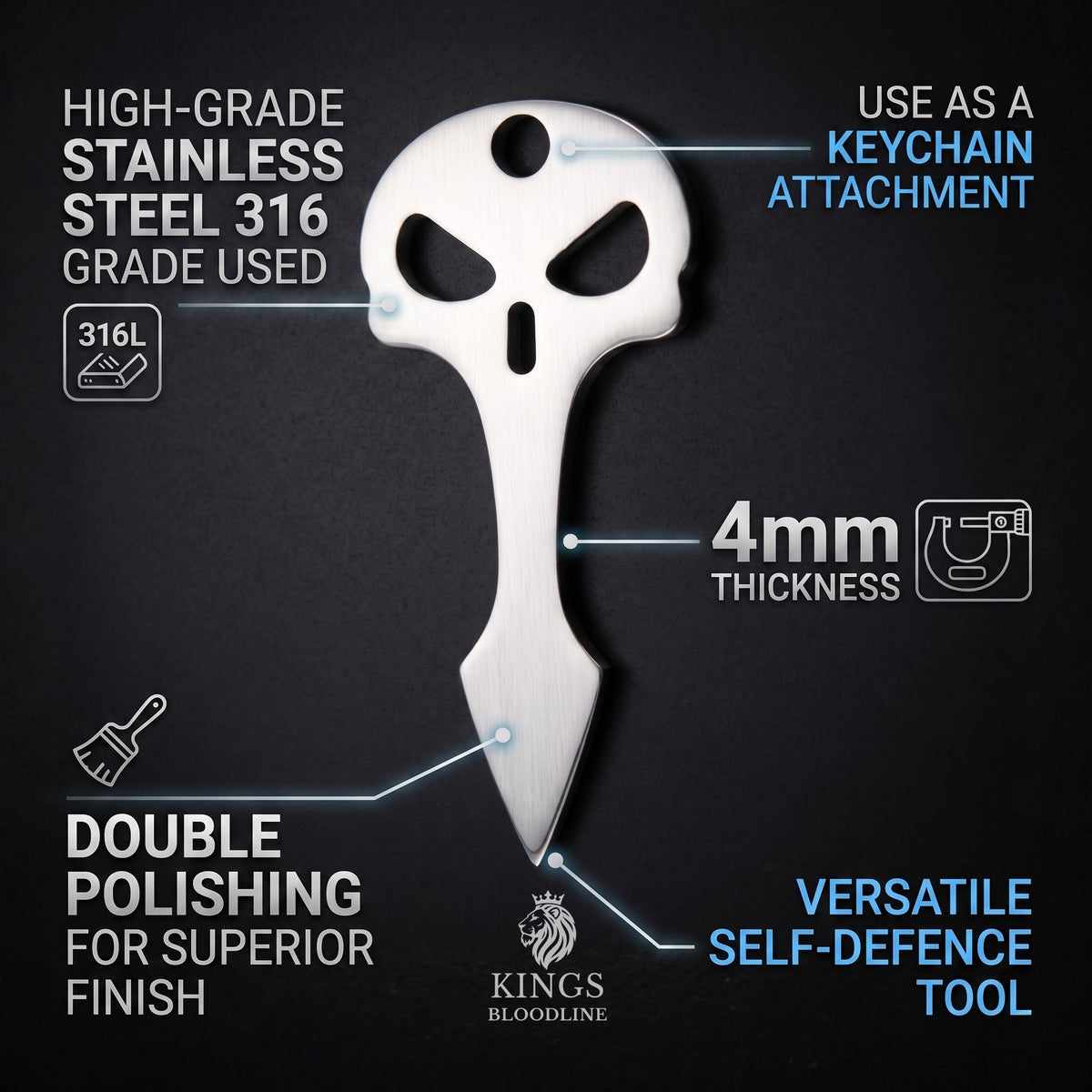 Rallus Skull key chain
