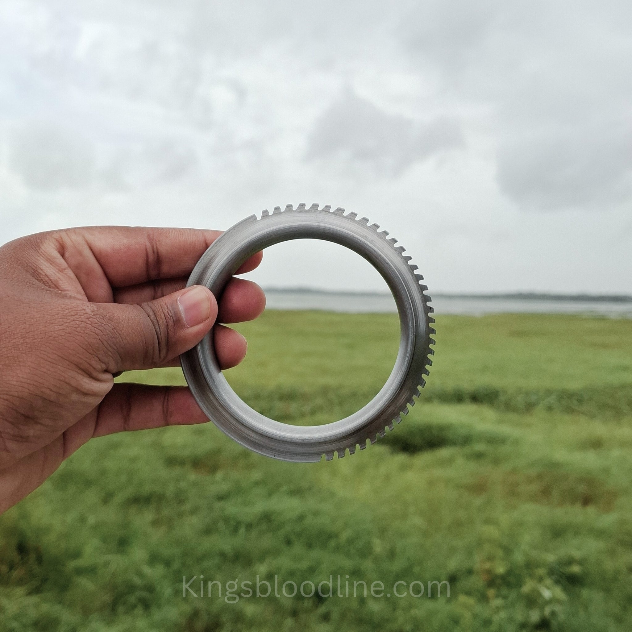 Sarbhloh Kada Half Spikes Side View