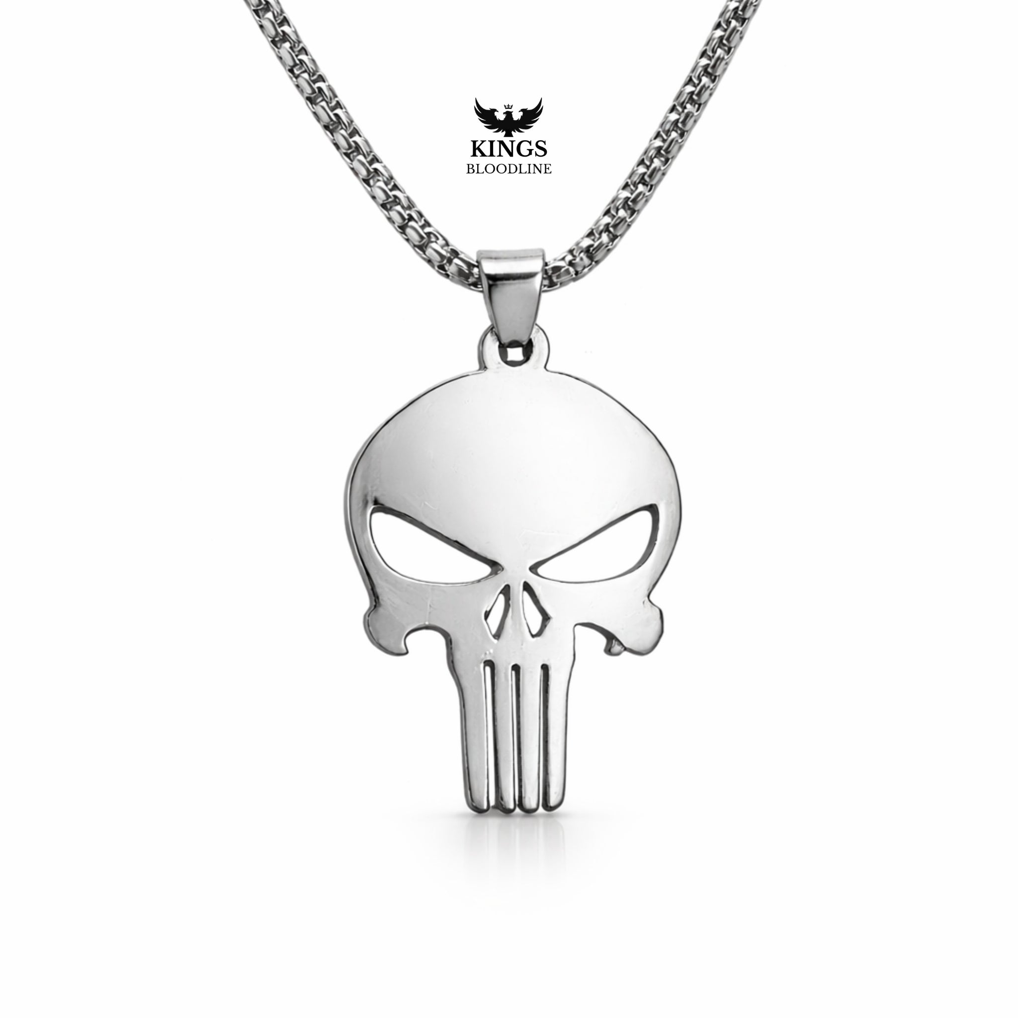 Skull Pendant White Background
