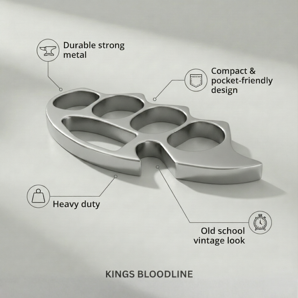 Steel knuckle punch with info