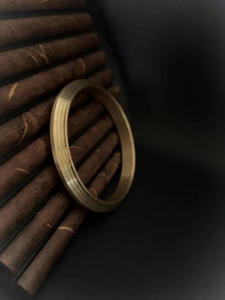 Pure Brass Stripe Kada